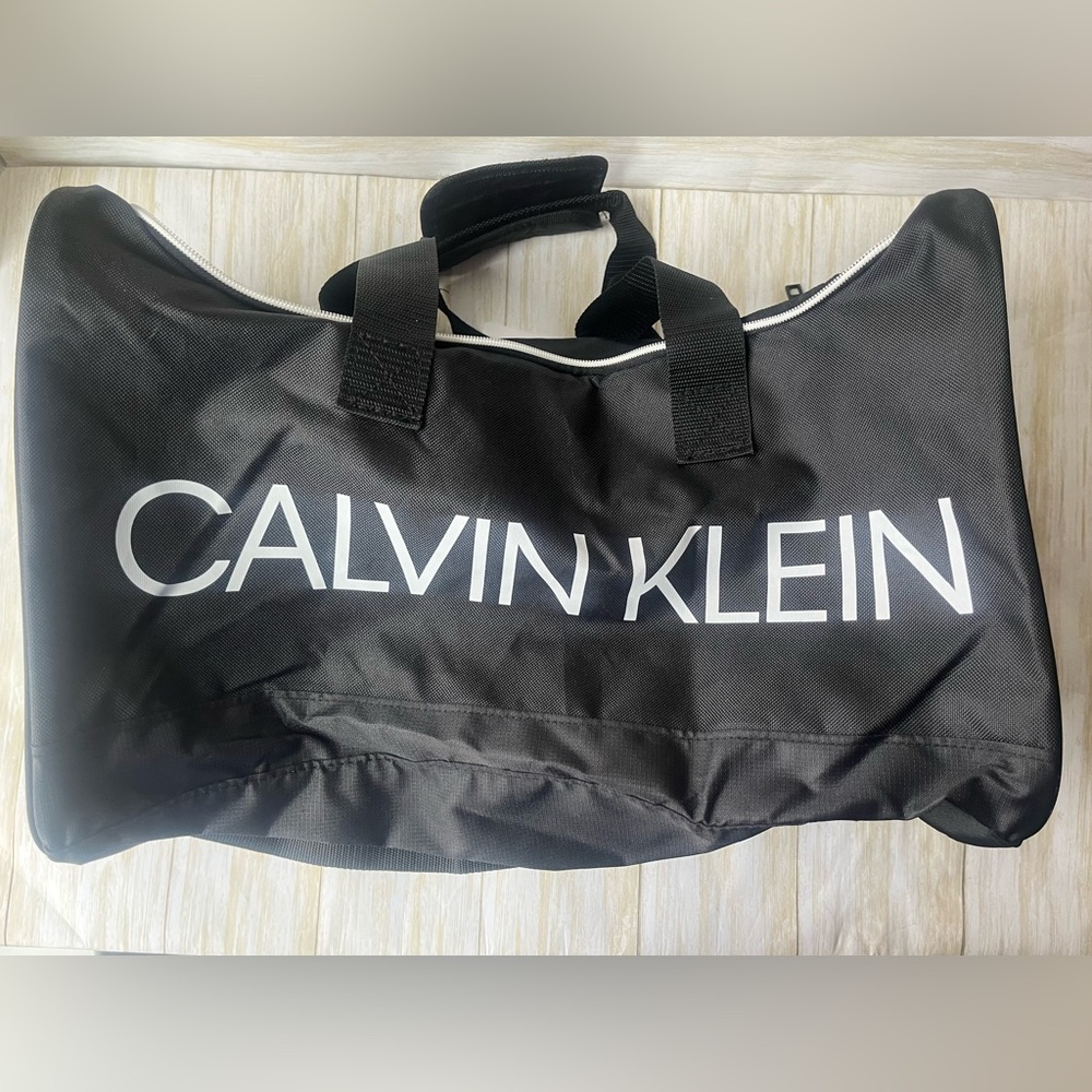 Calvin Klein Black and White Duffel Soft Bag Unisex
